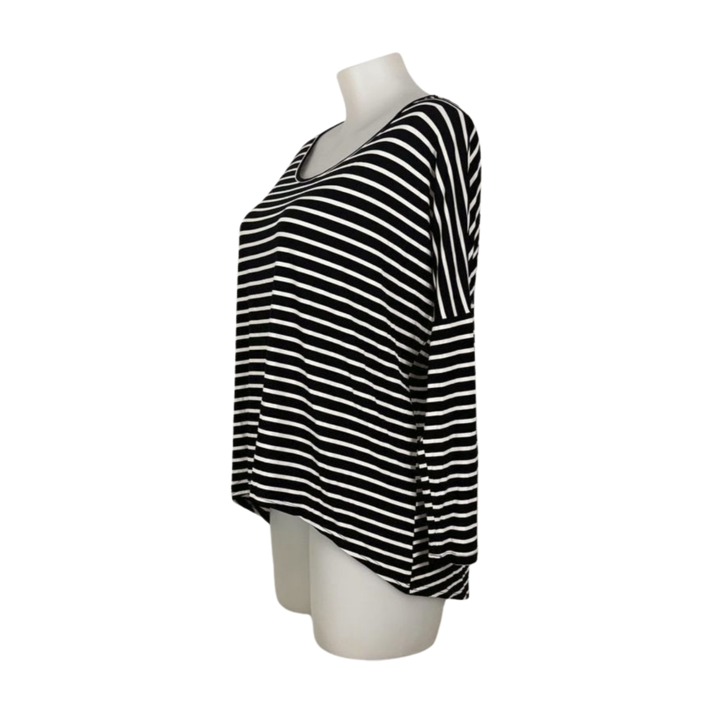Base Mint Mono Stripe Hi-Lo Jersey Stretch Top Size 16