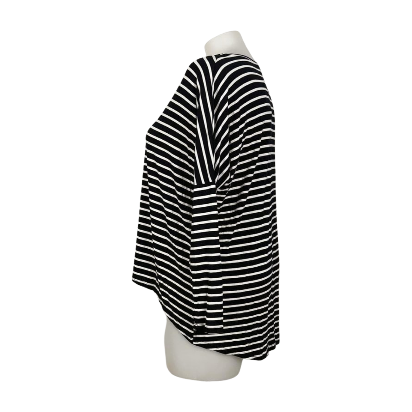 Base Mint Mono Stripe Hi-Lo Jersey Stretch Top Size 16