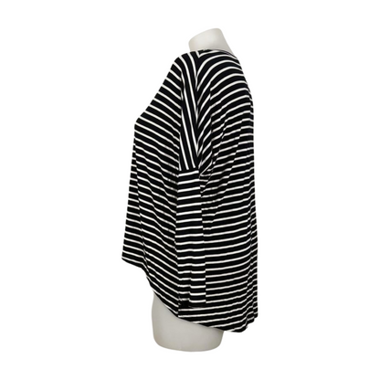 Base Mint Mono Stripe Hi-Lo Jersey Stretch Top Size 16
