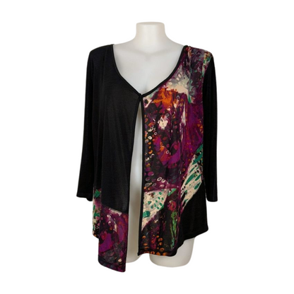 Taking Shape 7/8 Sleeve Knit Open Jacket/Cardi Size 18