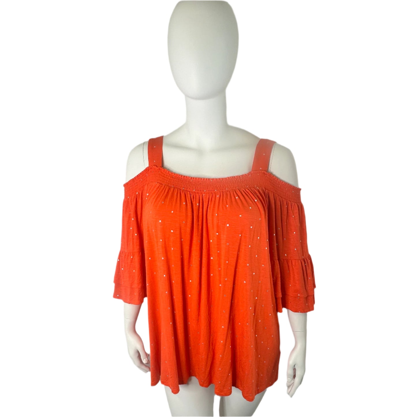 Virtuelle Off Shoulder Tier Sleeve Top - Size 22