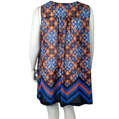 Moda Sheer Polyester Sleeveless Button-Through Top - Size 24