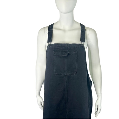 COTTON ON Black Denim Bib and Brace Dress - Size 24 BRAND NEW