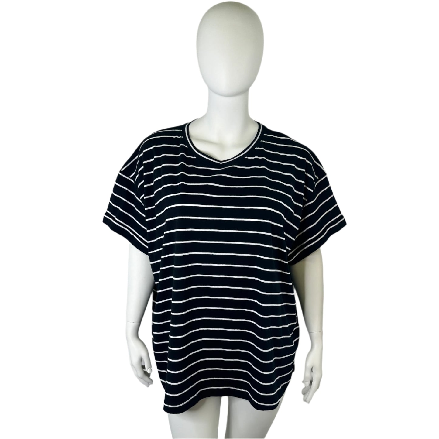 Avella Striped Short Sleeve Tee - Size 24