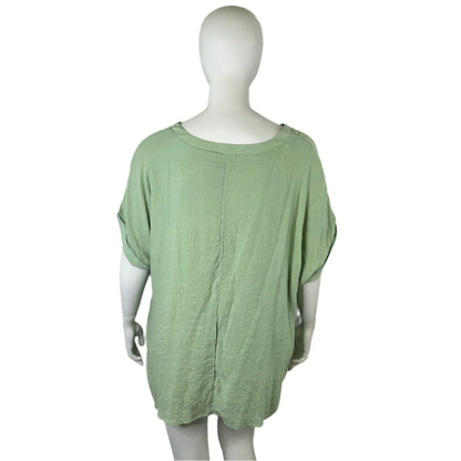 Autograph Short Sleeve Button Front Top - Size 24